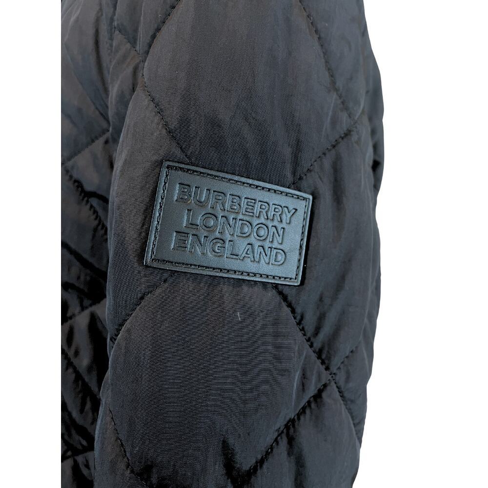 Burberry Coat Quilted Puffer Barn Jacket LOGO Cotswold Black House Check Plaid S - Picture 9 of 16